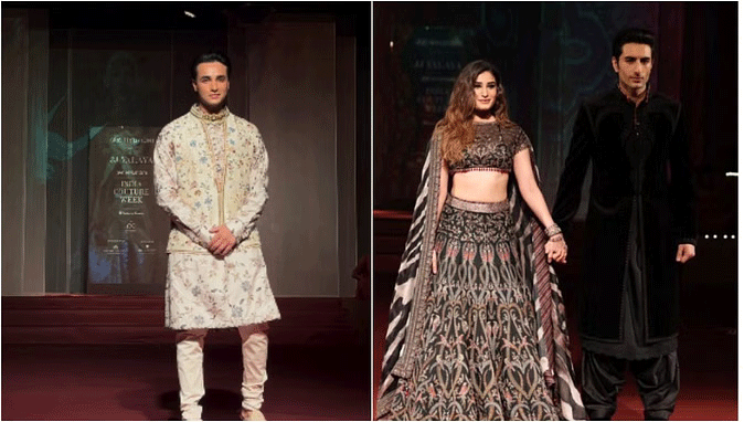 रैंप पर छाए टी-20 के नंबर 1 बल्लेबाज अभिषेक शर्मा, इब्राहिम -राशा ने भी बिखेरा जलवा