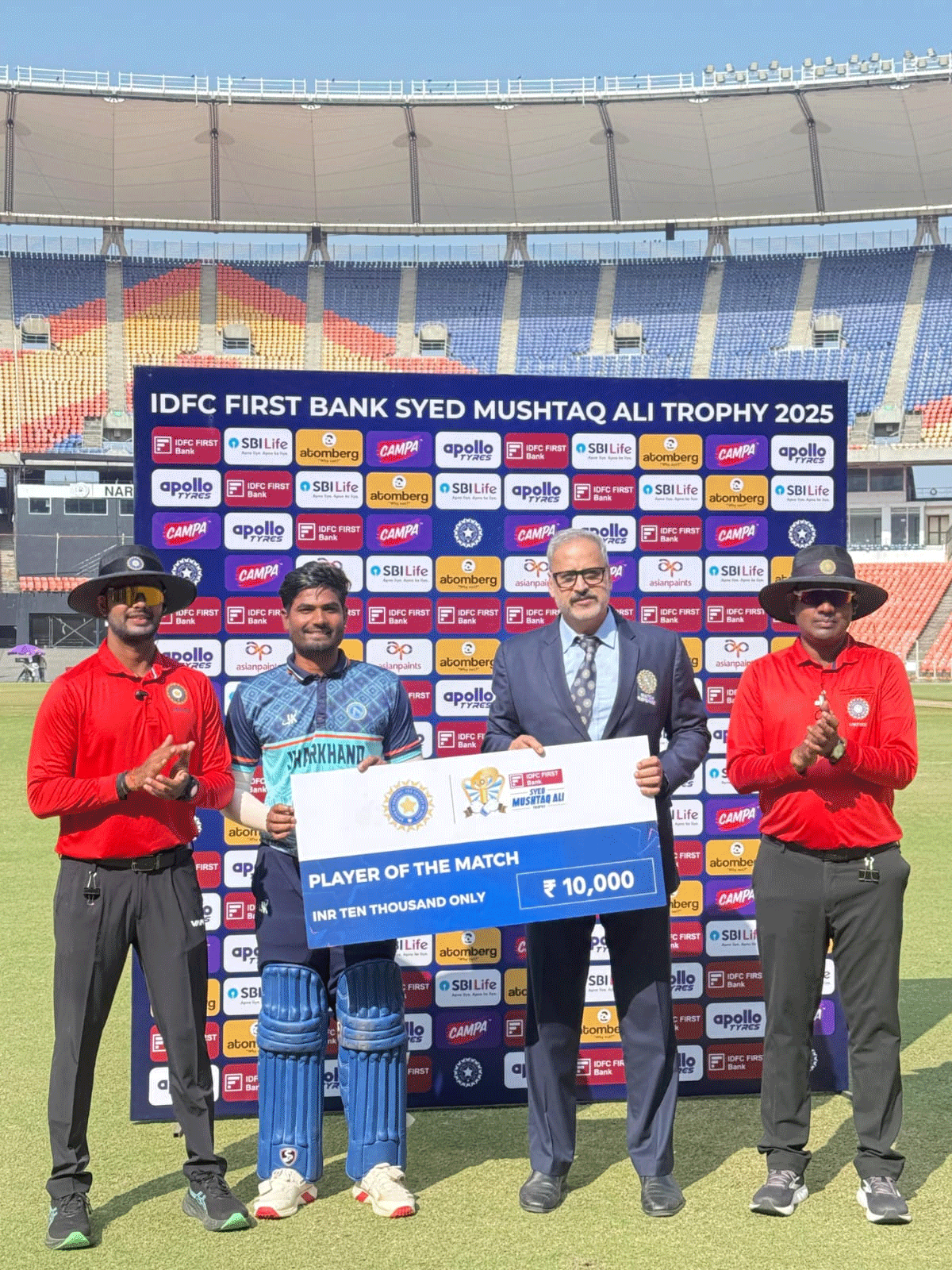 सैयद मुस्ताक अली ट्रॉफी: झारखंड की लगातार पांचवीं जीत