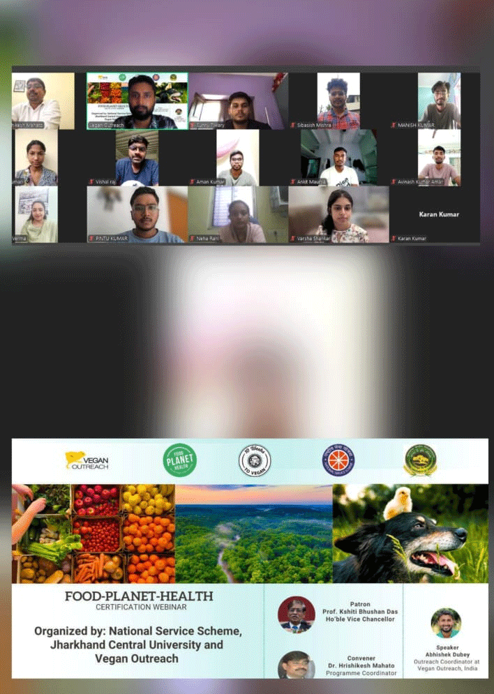 सीयूजे-एनएसएस ने कराया फूड, प्लैनेट और हेल्थ वेबिनार