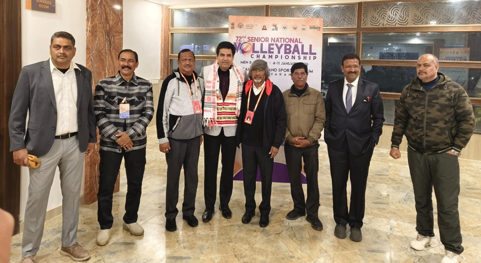 झारखंड वॉलीबॉल संघ ने रामावतार सिंह जाखड़ को किया सम्मानित