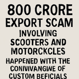 कस्टम अधिकारियों की मिलीभगत से स्कूटर मोटर साइकिल के नंबर से हुआ 800 करोड़ का एक्सपोर्ट घोटाला