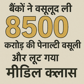 बैंकों ने कर ली 8500 करोड़ की वसूली और लुट गया मीडिल क्लास