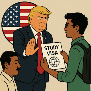 ट्रंप ने रोका भारतीय छात्रों का स्टडी वीसा इंटरव्यू, सरकार इस पर भी चुप