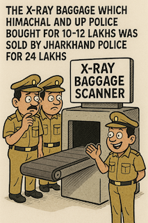 Exclusive : हिमाचल व यूपी ने जिस एक्स-रे-बैगेज को 10-12 लाख में खरीदा, झारखंड पुलिस ने  24 लाख में